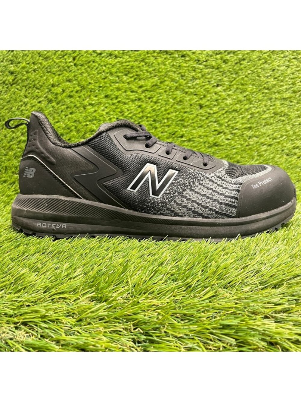 New Balance Speedware Mens Size 10.5 Black White Composite Toe Safety Work Shoes